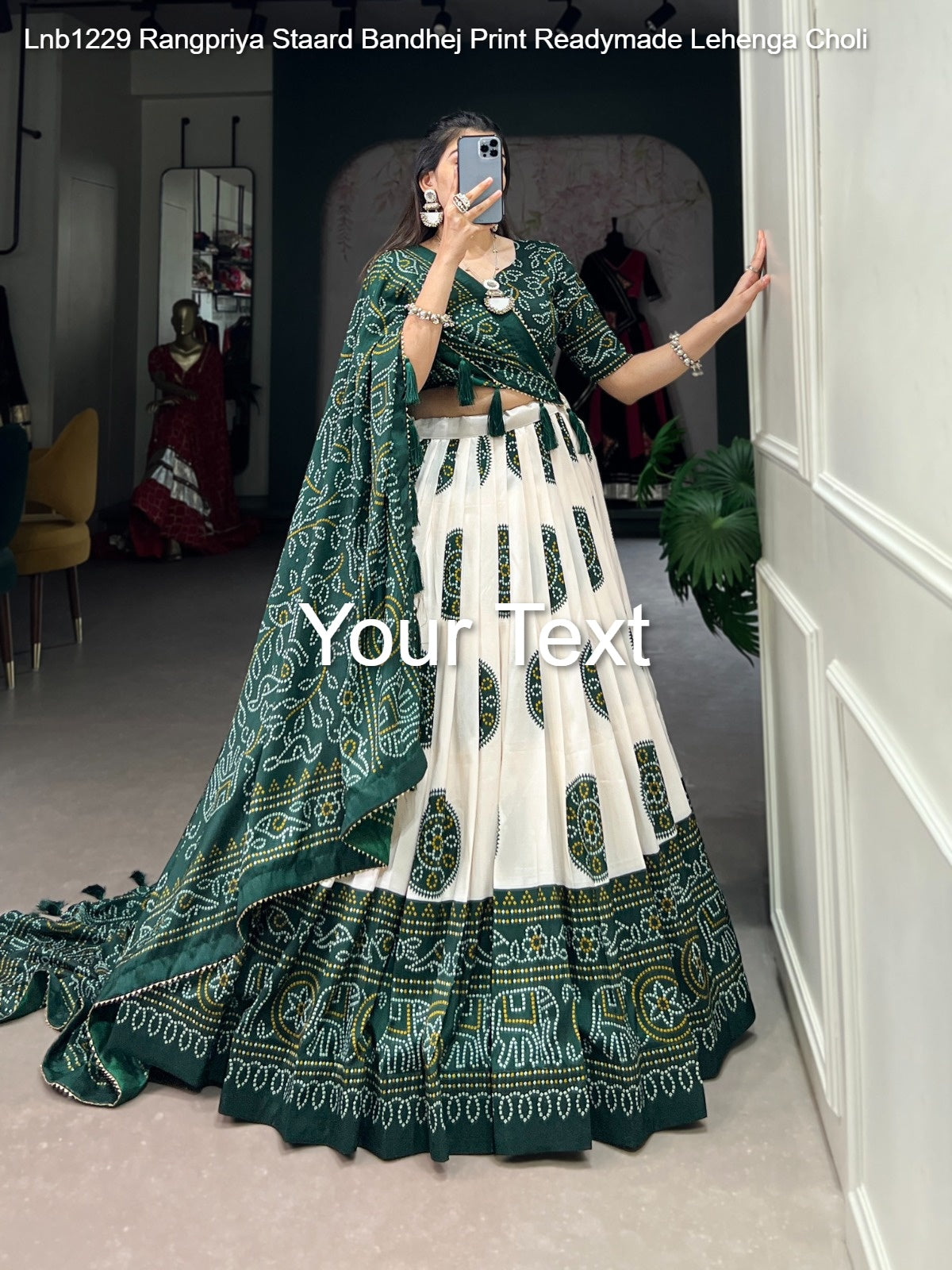 Lnb1229 Rangpriya Staard Bandhej Print Readymade Lehenga Choli