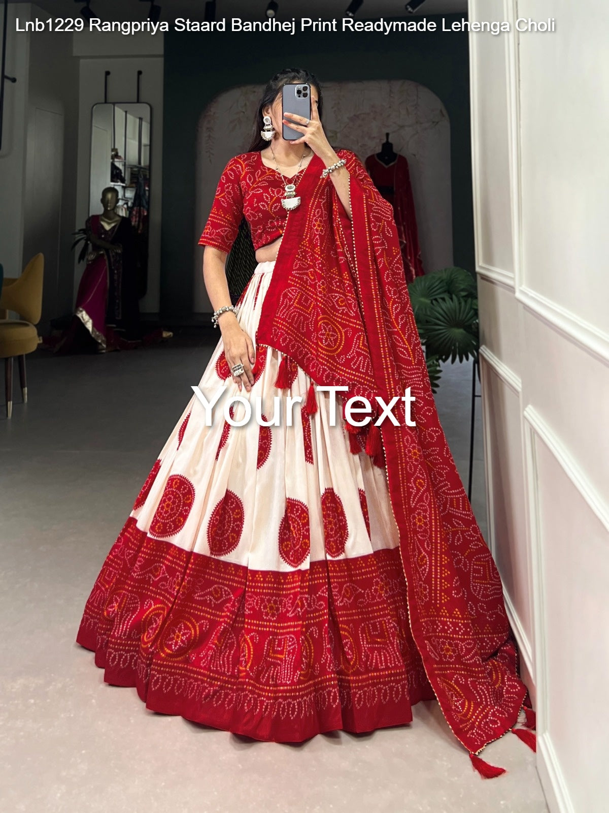 Lnb1229 Rangpriya Staard Bandhej Print Readymade Lehenga Choli