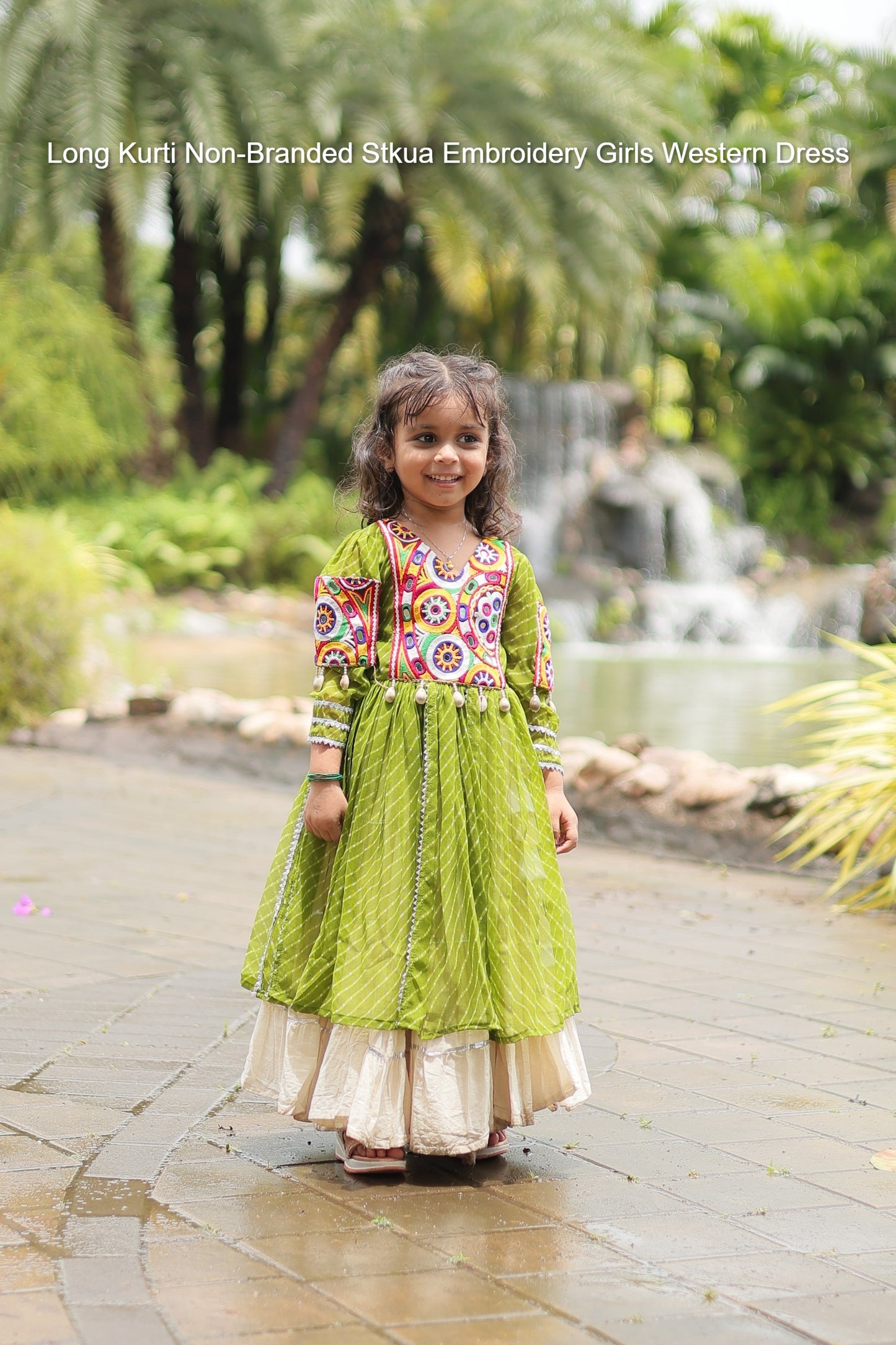 Long Kurti Non-Branded Stkua Embroidery Girls Western Dress