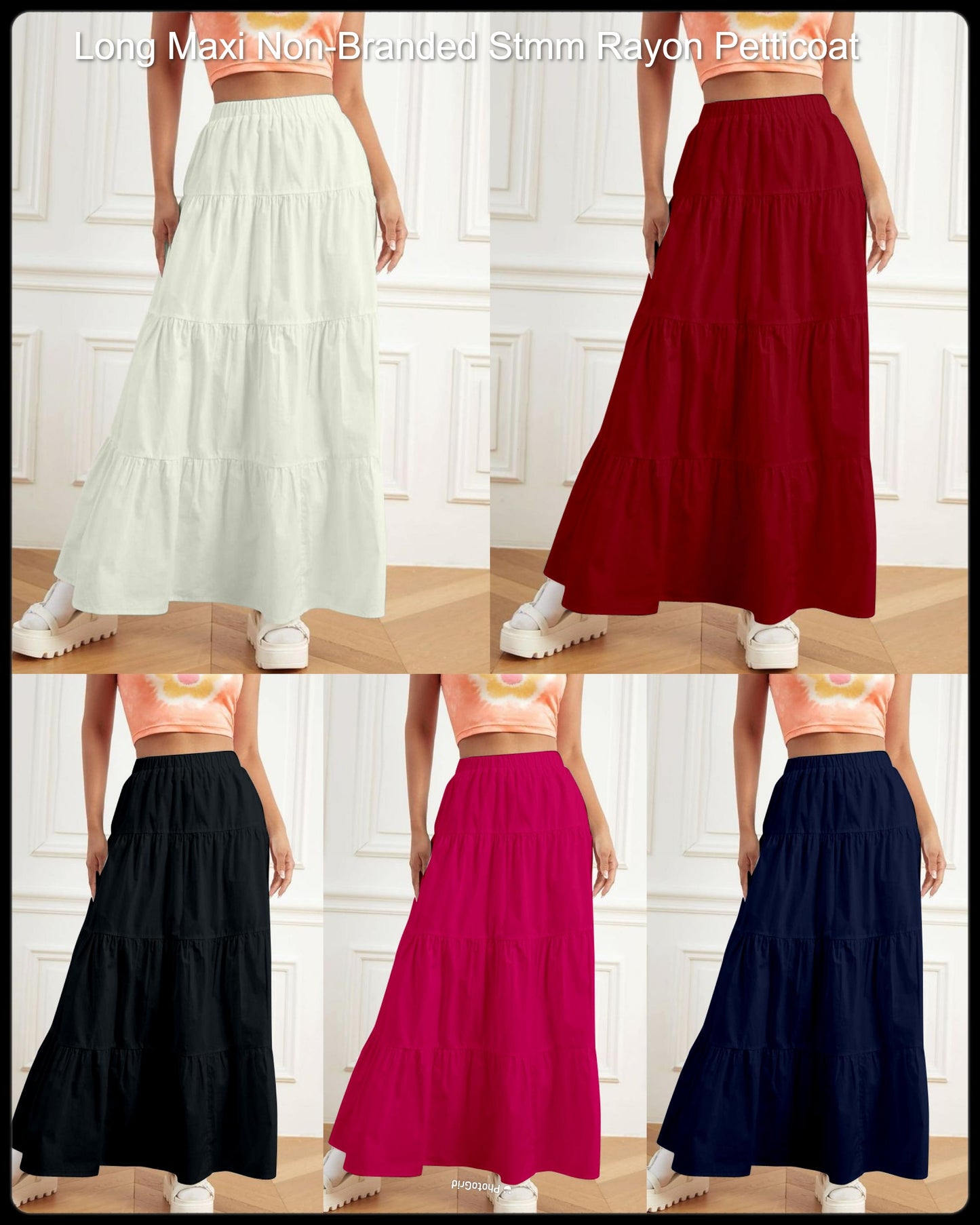 Long Maxi Non-Branded Stmm Rayon Petticoat