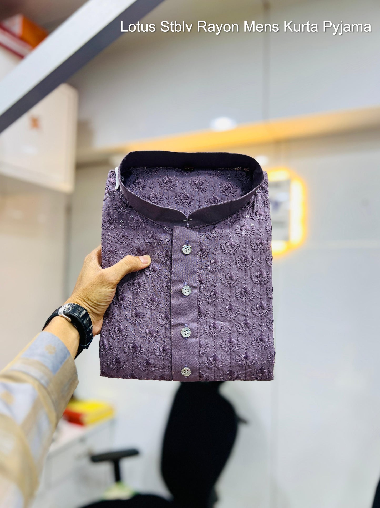 Lotus Stblv Rayon Mens Kurta Pyjama