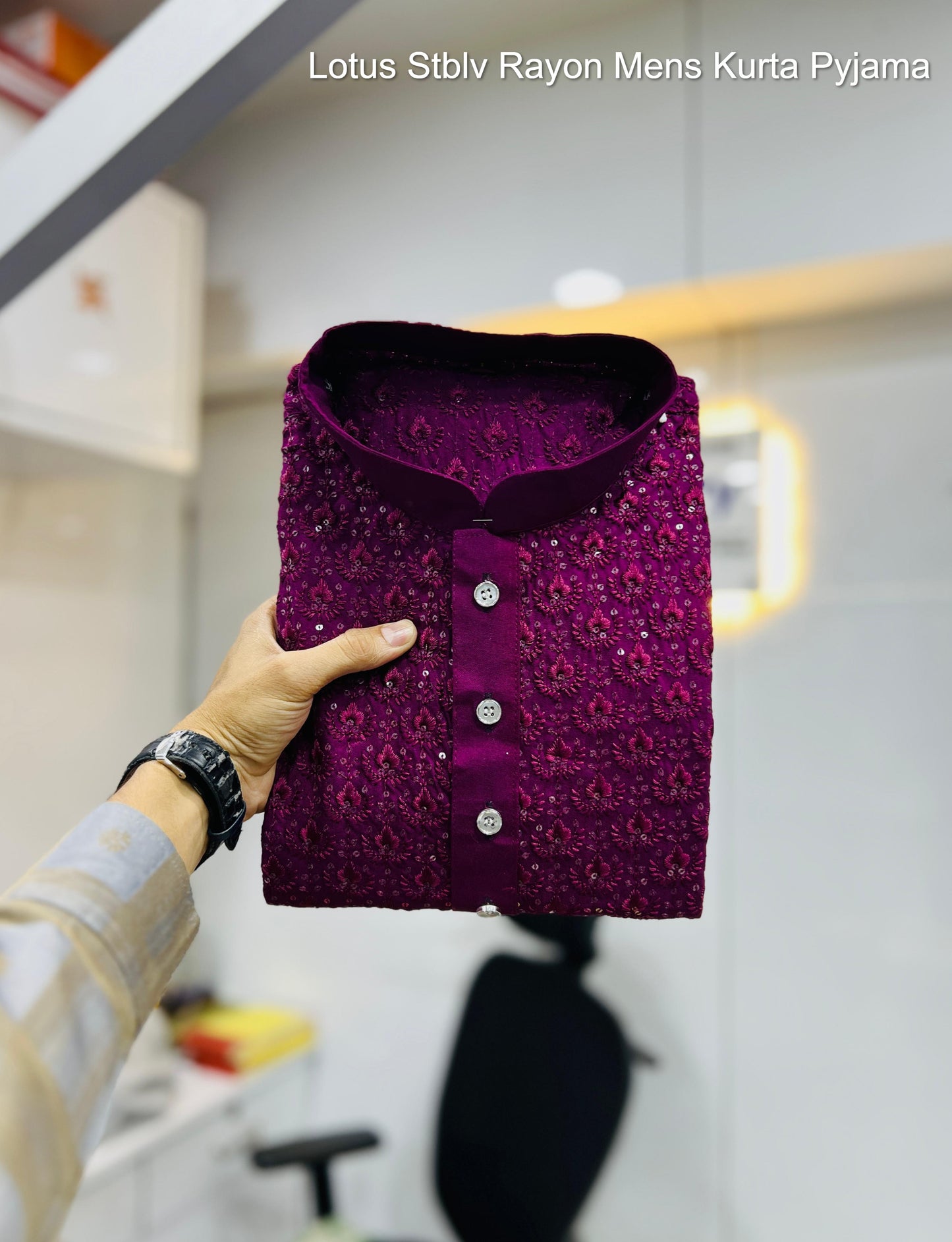 Lotus Stblv Rayon Mens Kurta Pyjama