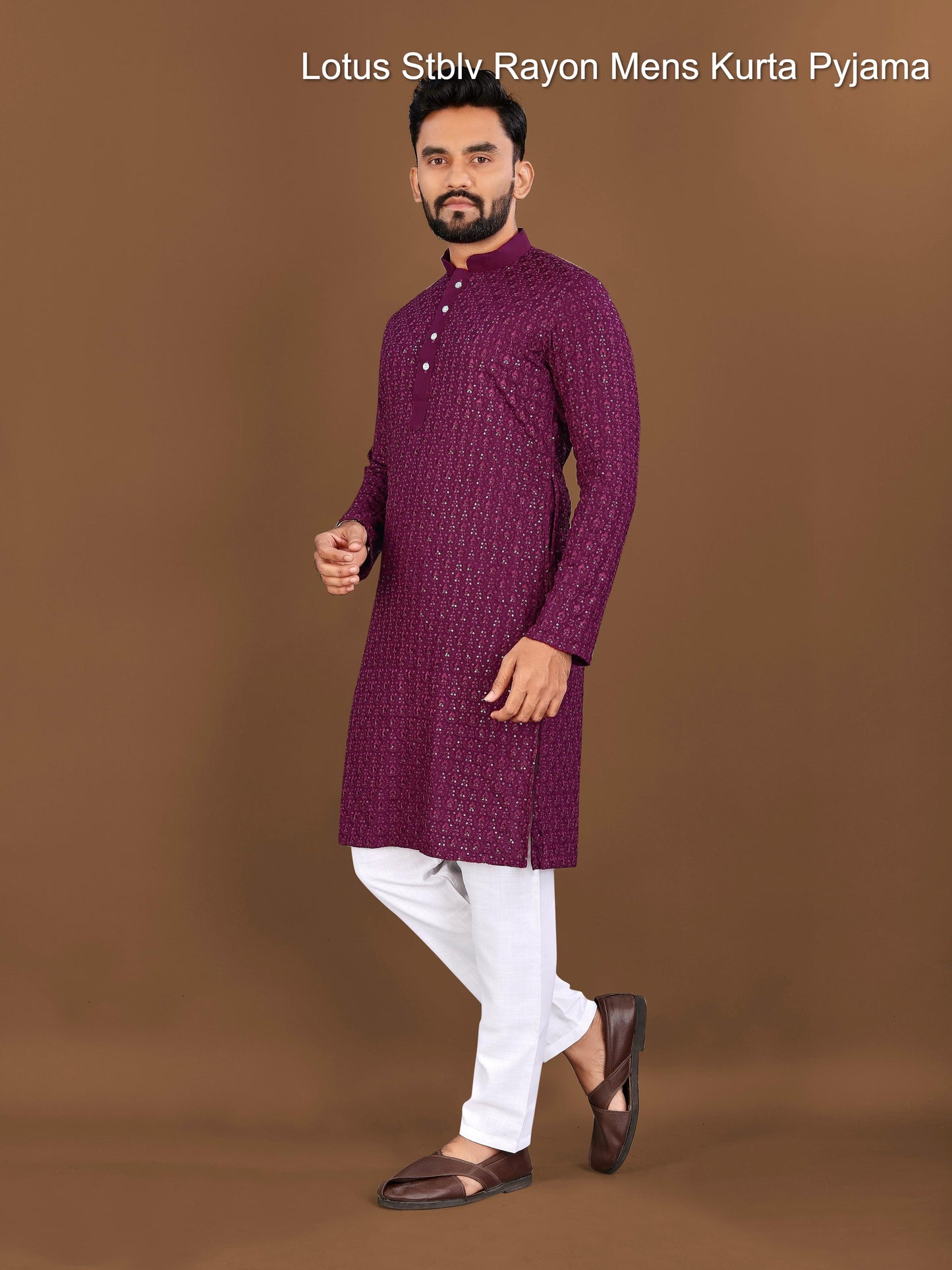 Lotus Stblv Rayon Mens Kurta Pyjama