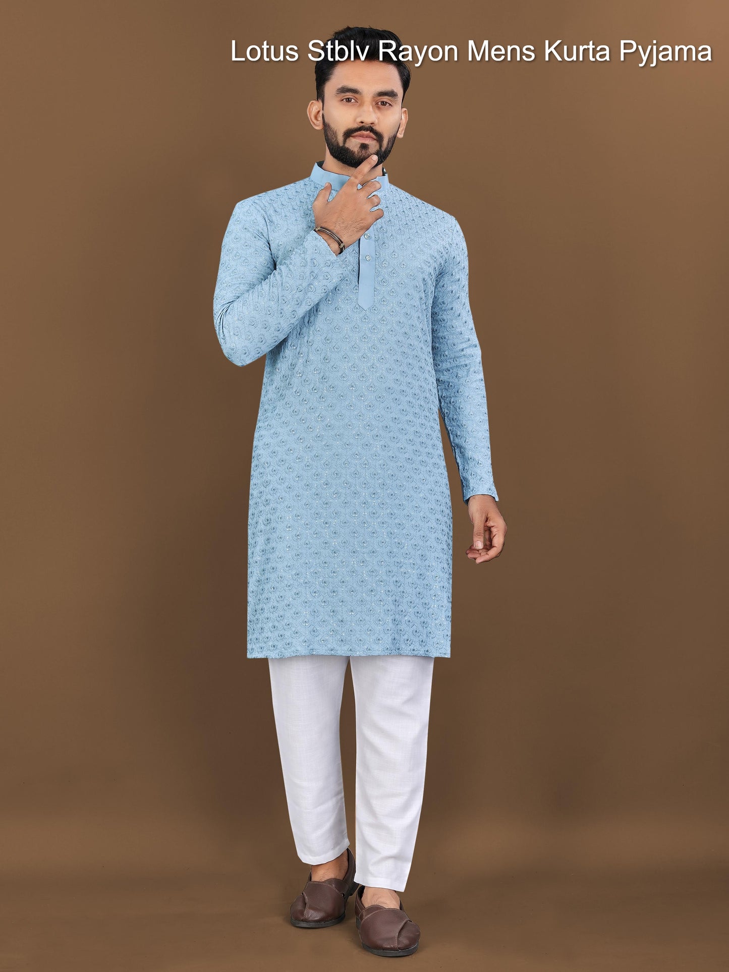 Lotus Stblv Rayon Mens Kurta Pyjama