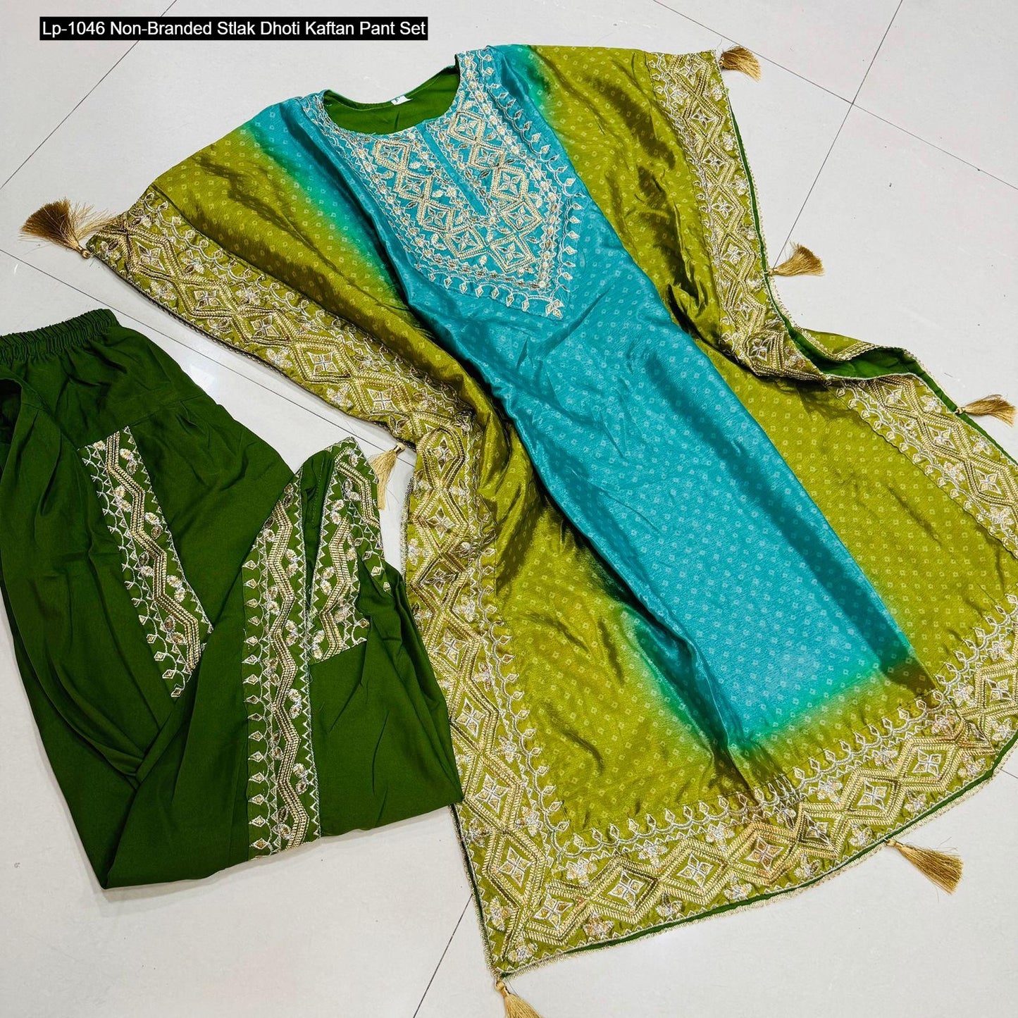 Lp-1046 Non-Branded Stlak Dhoti Kaftan Pant Set