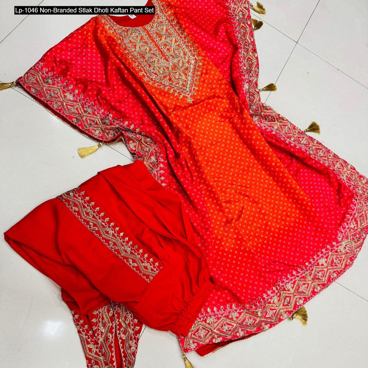 Lp-1046 Non-Branded Stlak Dhoti Kaftan Pant Set