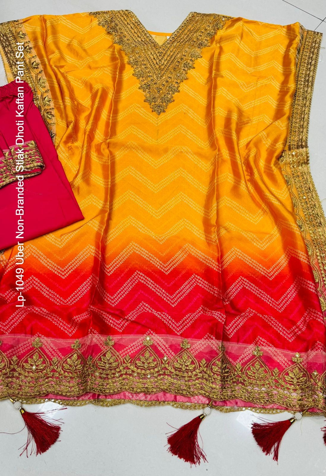 Lp-1049 Uber Non-Branded Stlak Dhoti Kaftan Pant Set