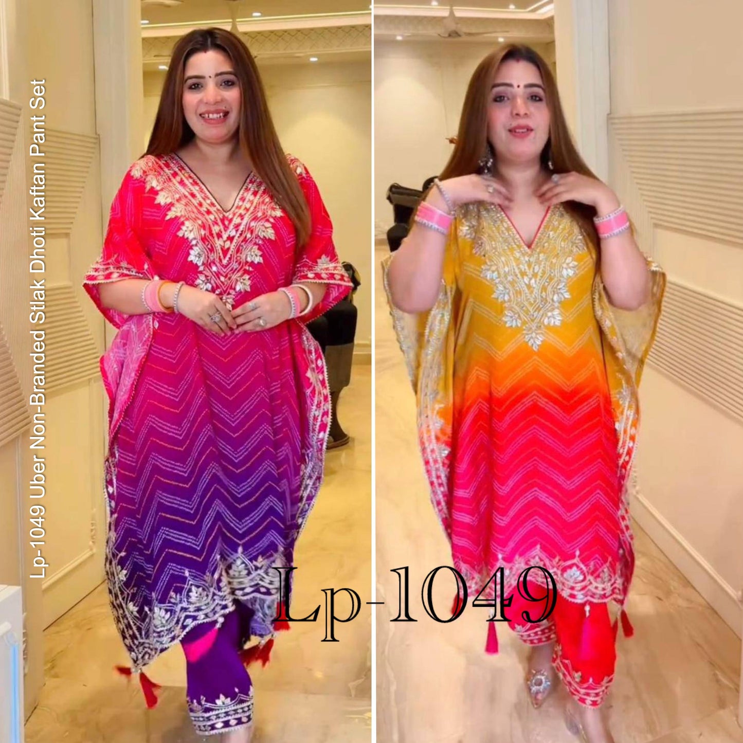 Lp-1049 Uber Non-Branded Stlak Dhoti Kaftan Pant Set