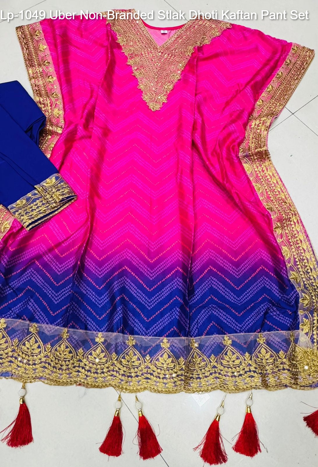 Lp-1049 Uber Non-Branded Stlak Dhoti Kaftan Pant Set