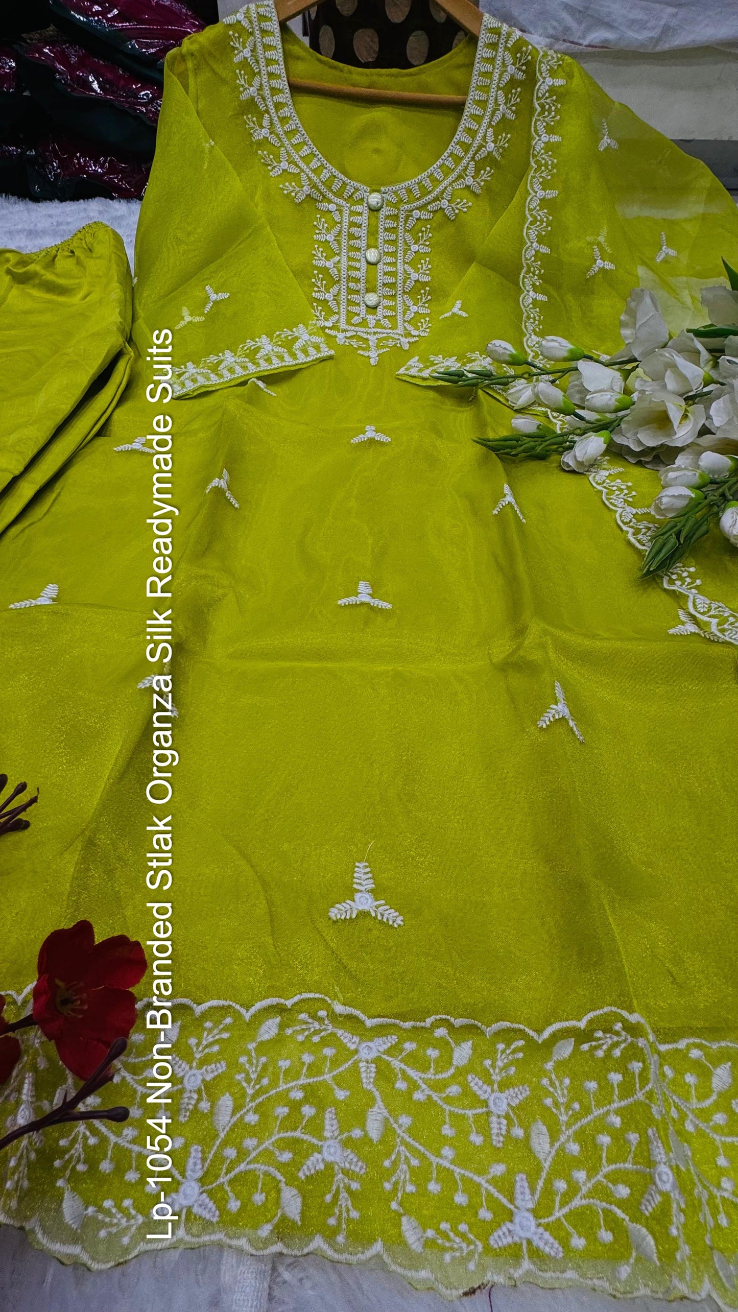 Lp-1054 Non-Branded Stlak Organza Silk Readymade Suits