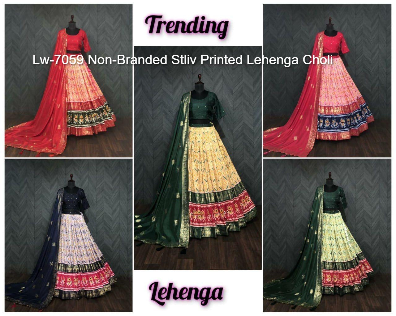 Lw-7059 Non-Branded Stliv Printed Lehenga Choli