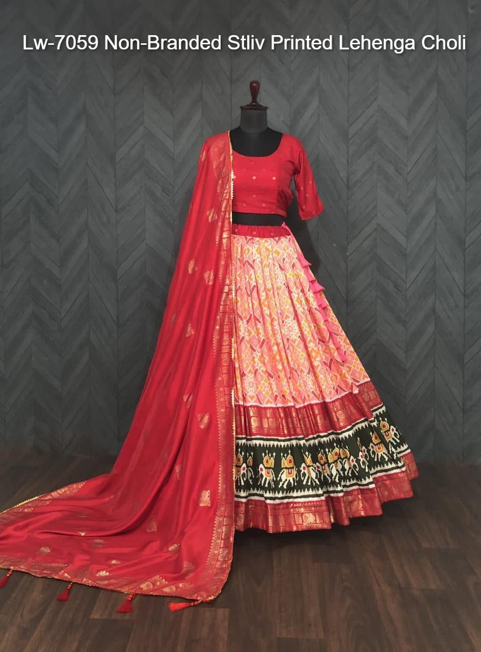Lw-7059 Non-Branded Stliv Printed Lehenga Choli