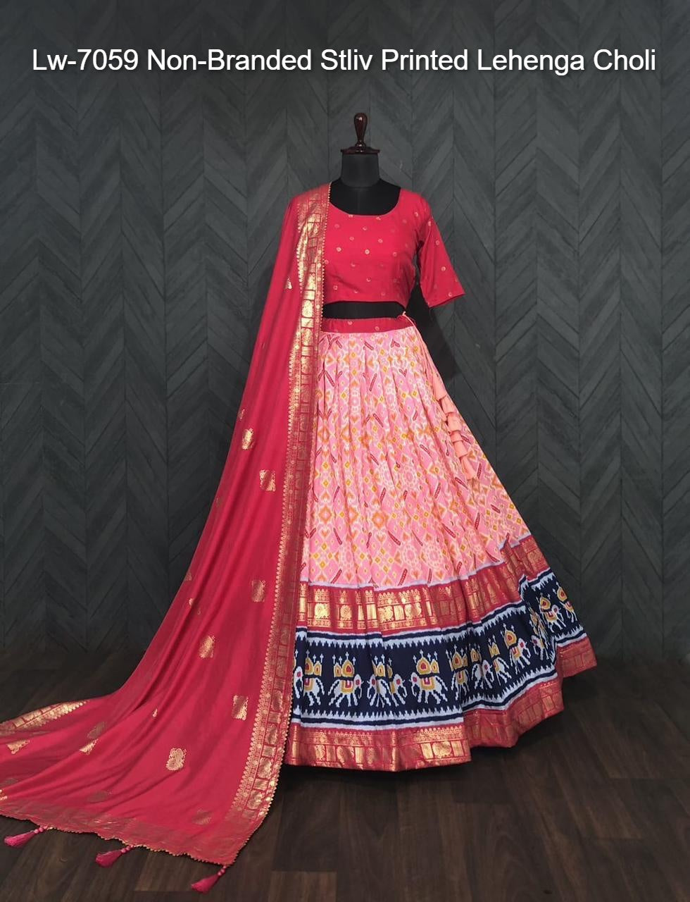 Lw-7059 Non-Branded Stliv Printed Lehenga Choli
