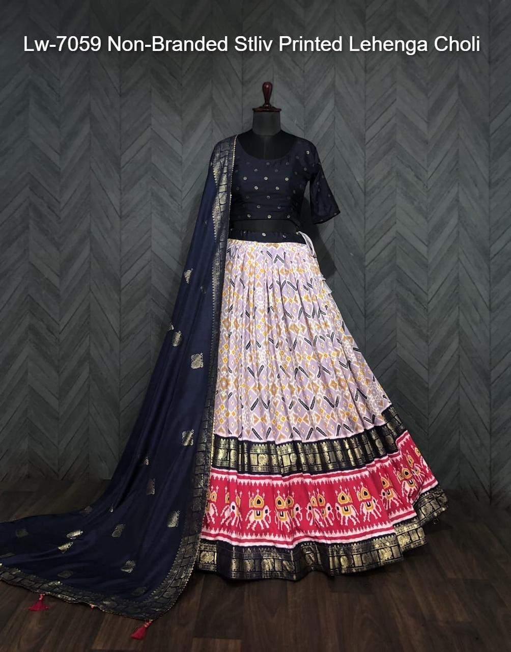 Lw-7059 Non-Branded Stliv Printed Lehenga Choli