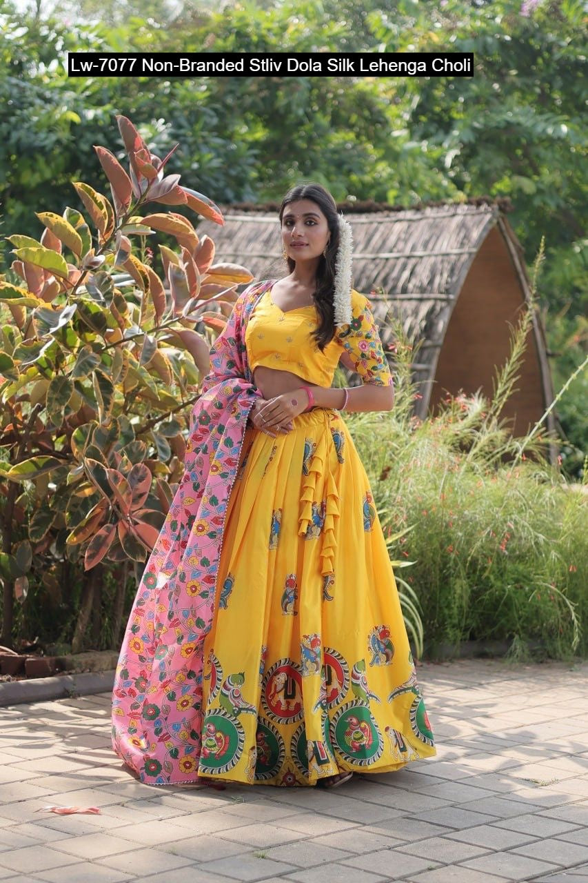 Lw-7077 Non-Branded Stliv Dola Silk Lehenga Choli