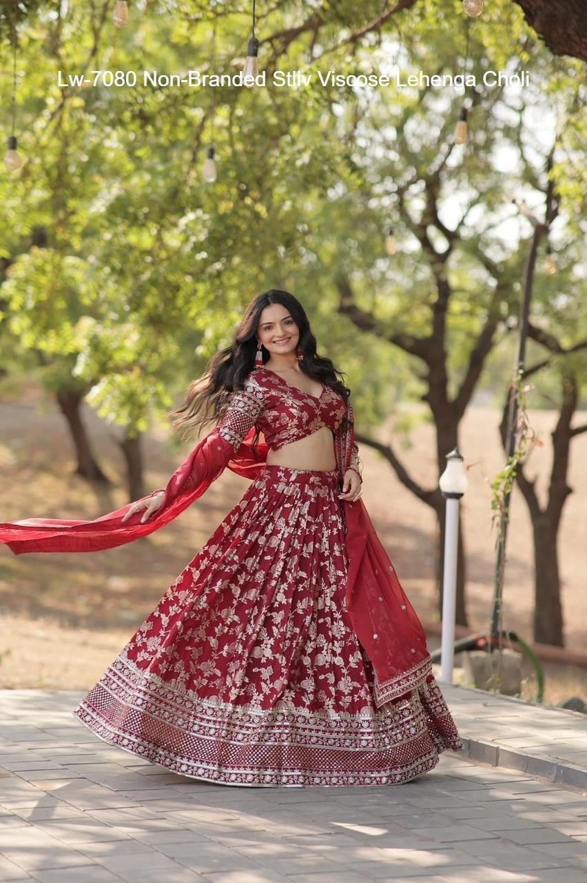Lw-7080 Non-Branded Stliv Viscose Lehenga Choli