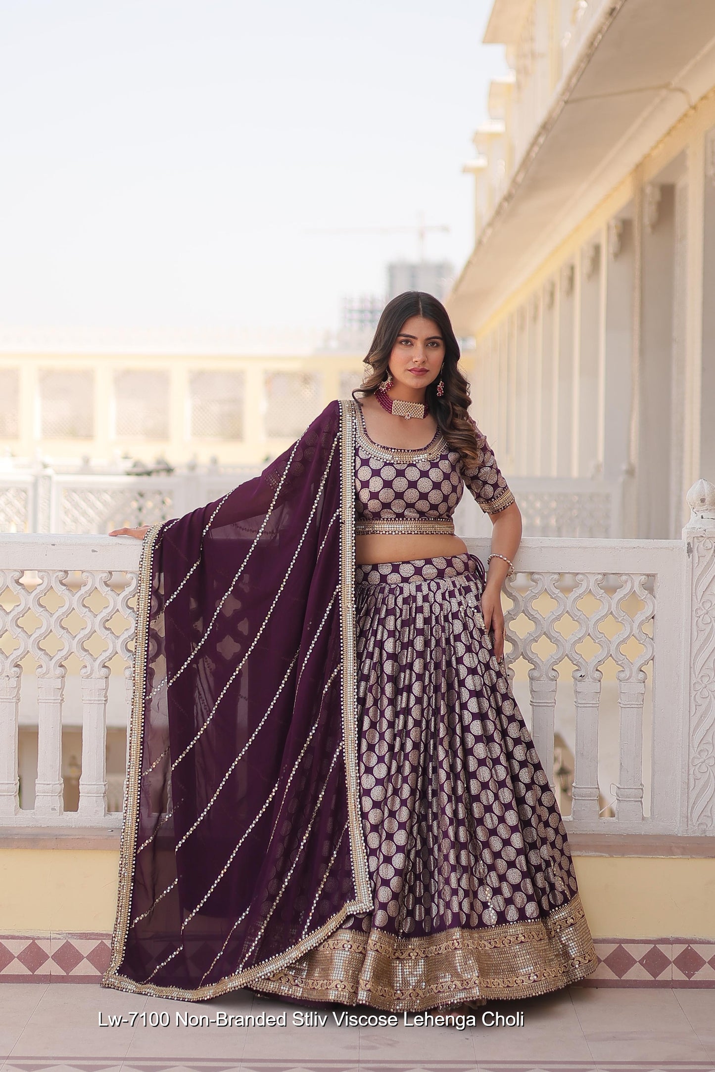 Lw-7100 Non-Branded Stliv Viscose Lehenga Choli