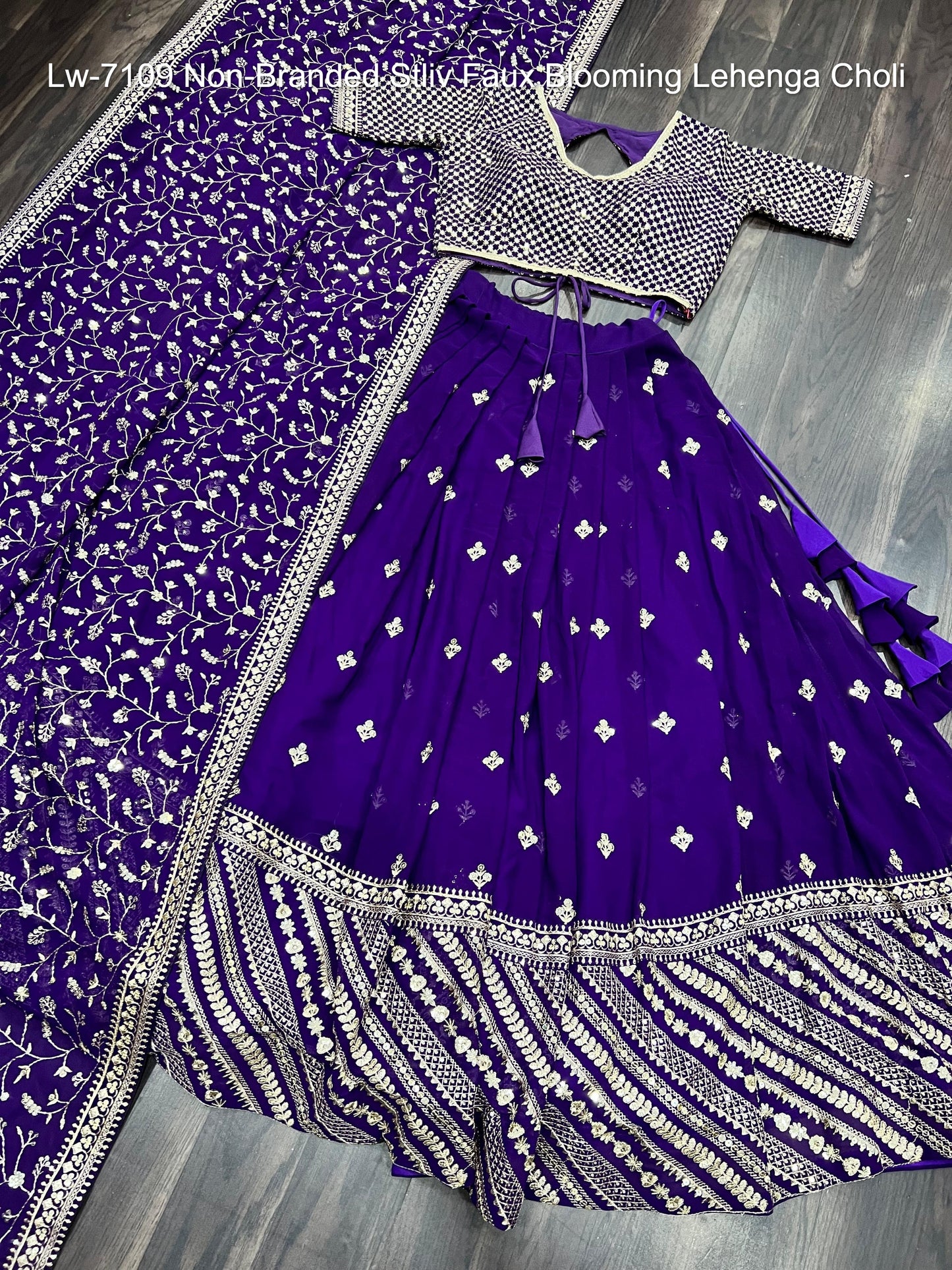 Lw-7109 Non-Branded Stliv Faux Blooming Lehenga Choli