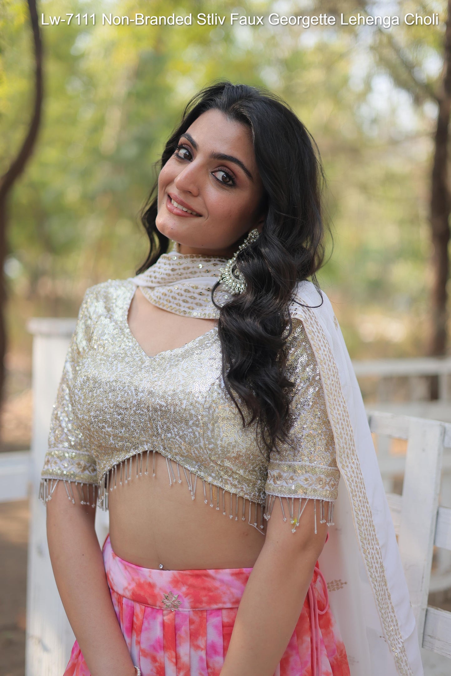 Lw-7111 Non-Branded Stliv Faux Georgette Lehenga Choli