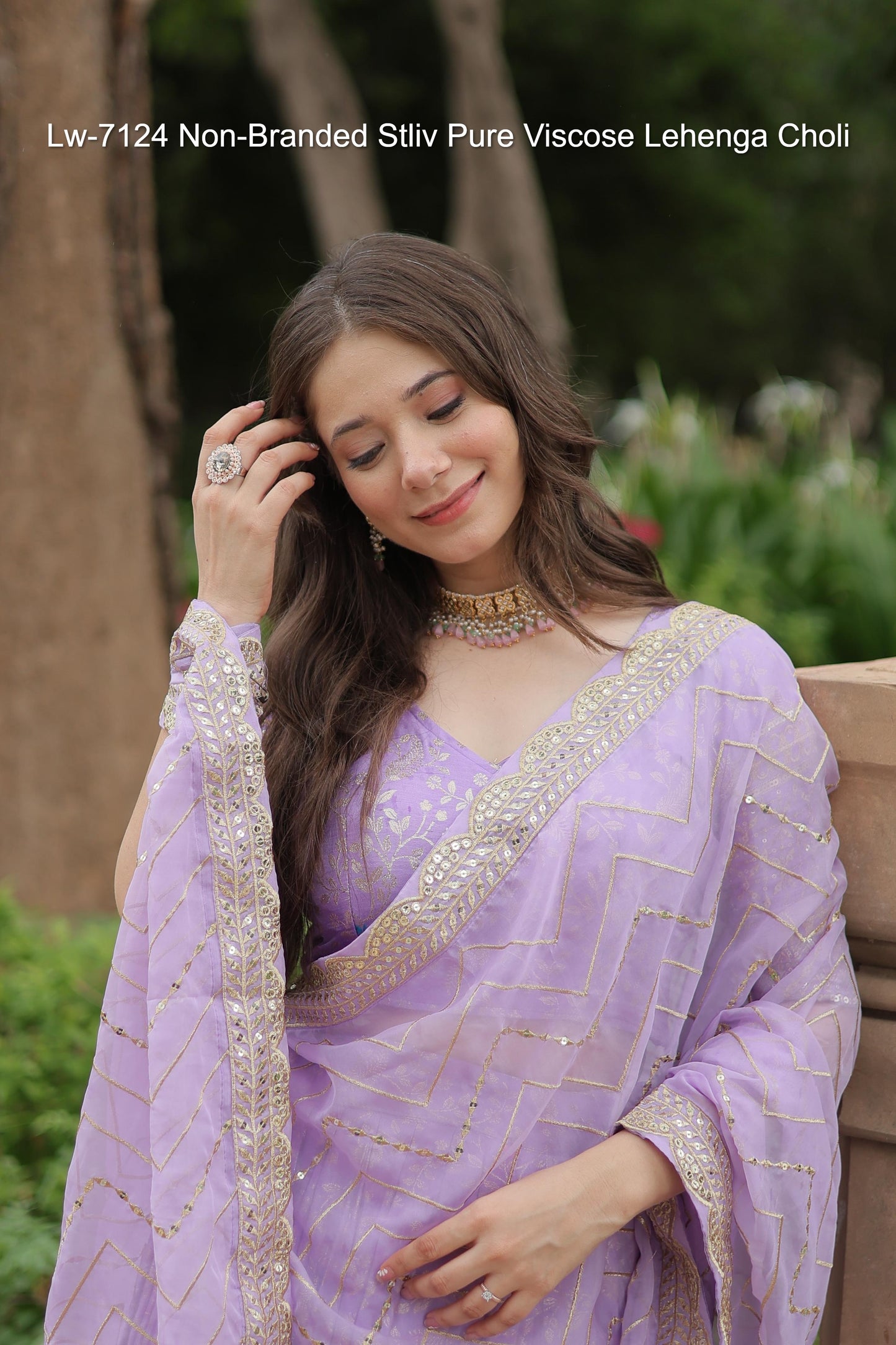 Lw-7124 Non-Branded Stliv Pure Viscose Lehenga Choli