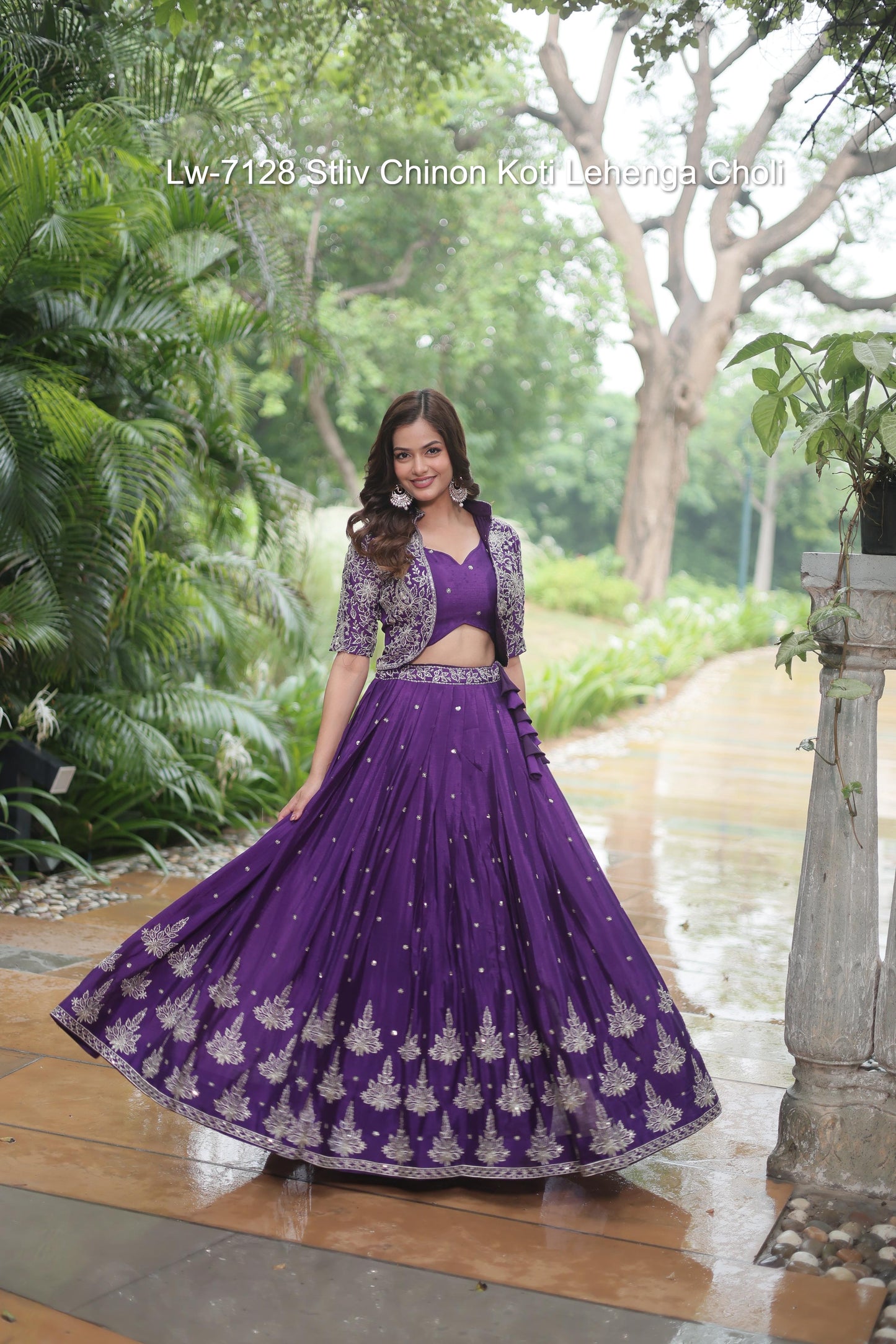 Lw-7128 Stliv Chinon Koti Lehenga Choli