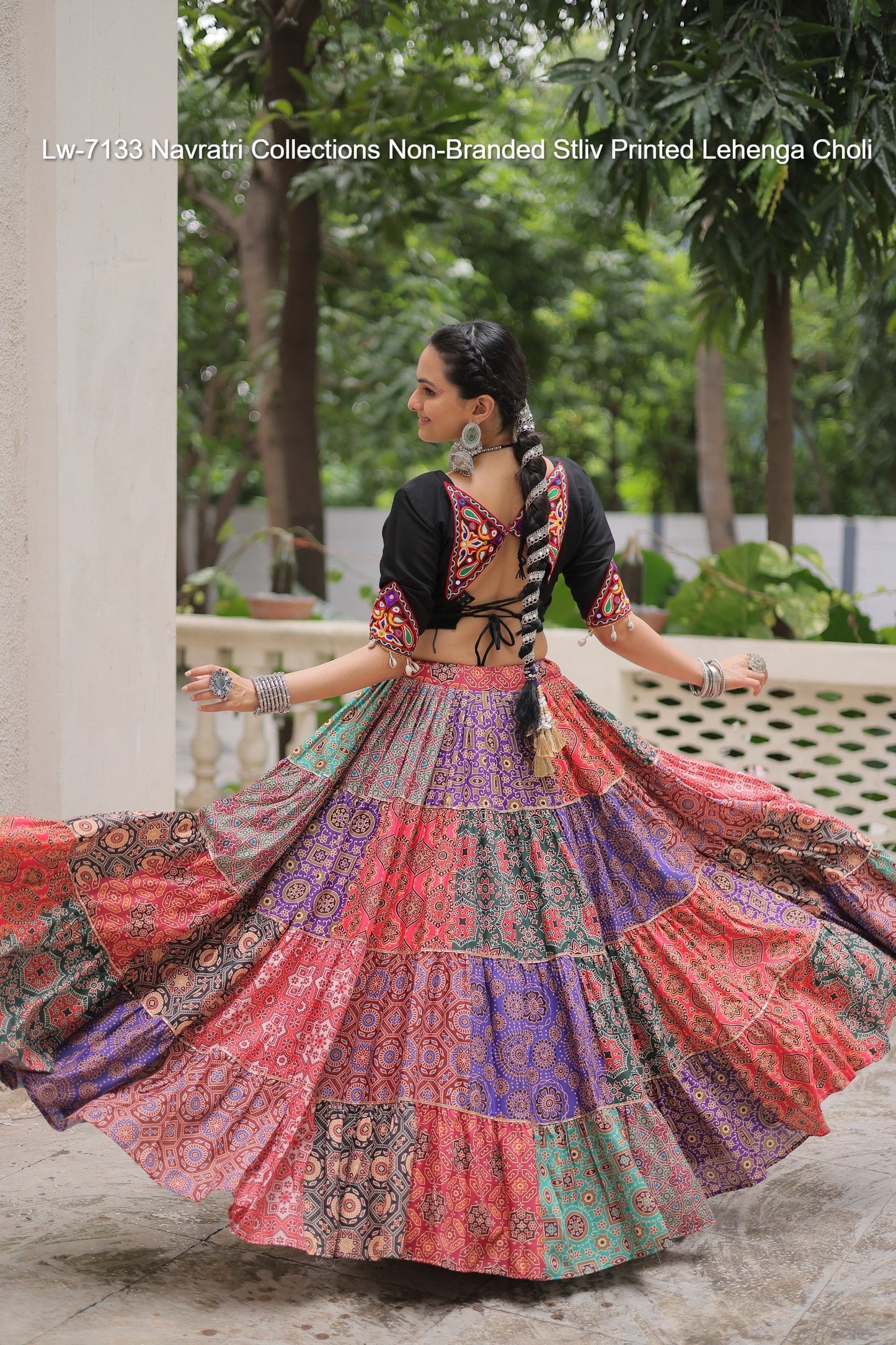 Lw-7133 Navratri Collections Non-Branded Stliv Printed Readymade Lehenga Choli