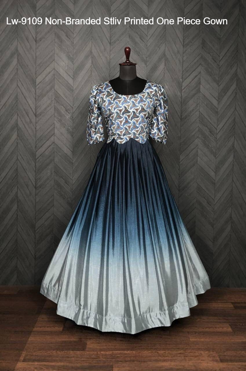 Lw-9109 Non-Branded Stliv Printed One Piece Gown