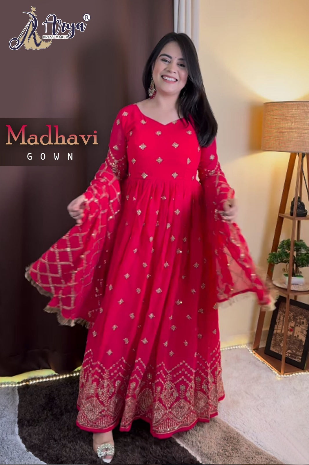 Madhavi Gown Arya Georgette Readymade Suits