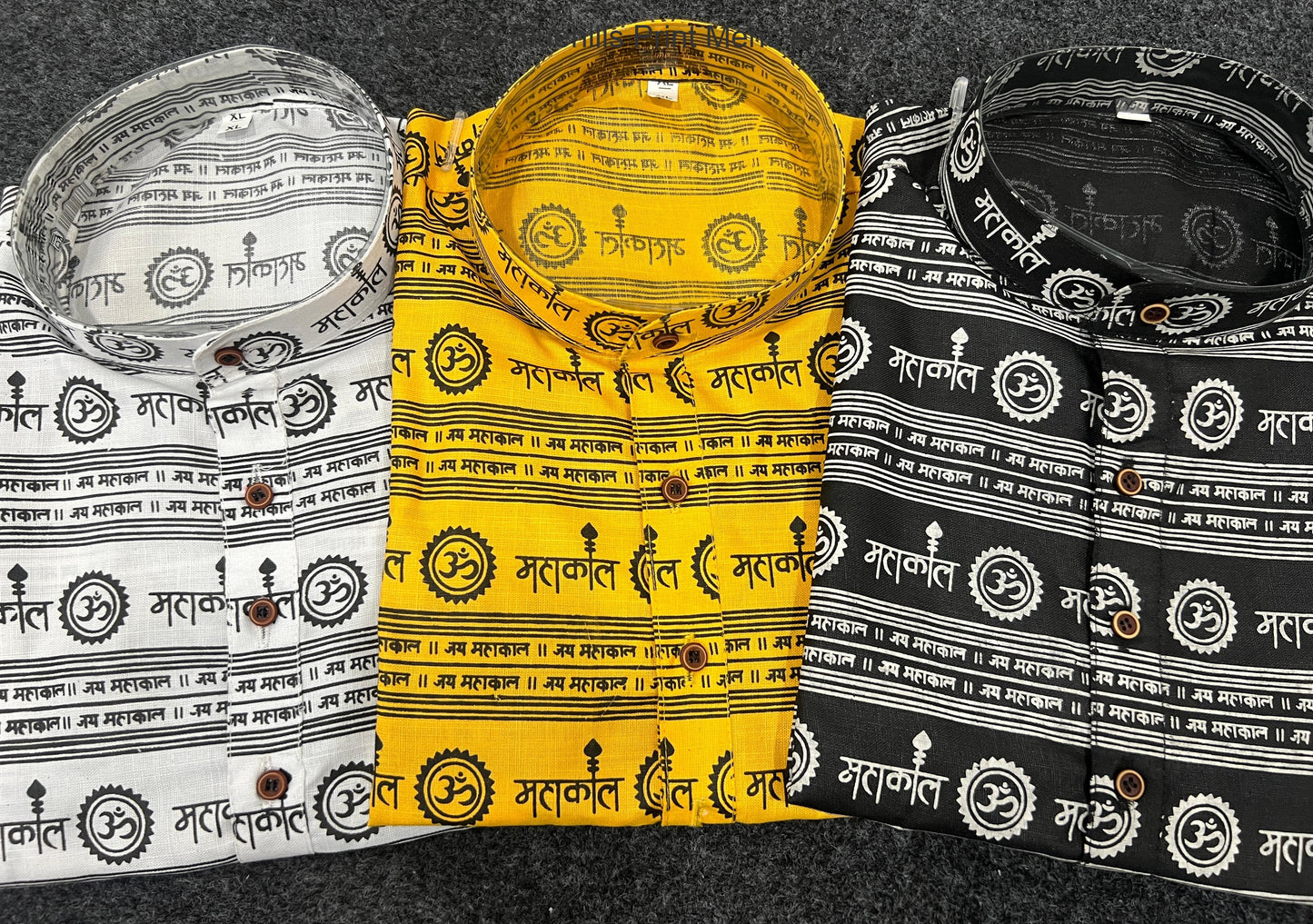 Mahakal Bluehills Print Mens Kurta