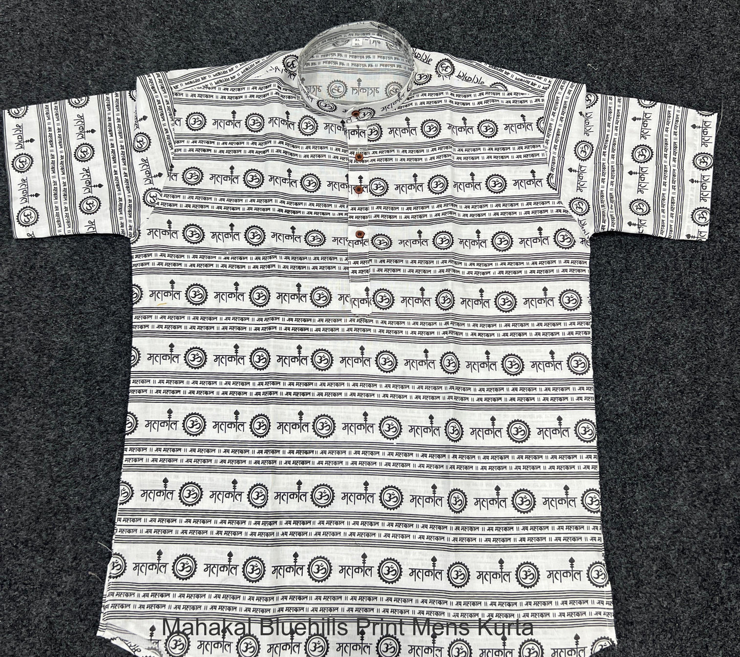 Mahakal Bluehills Print Mens Kurta