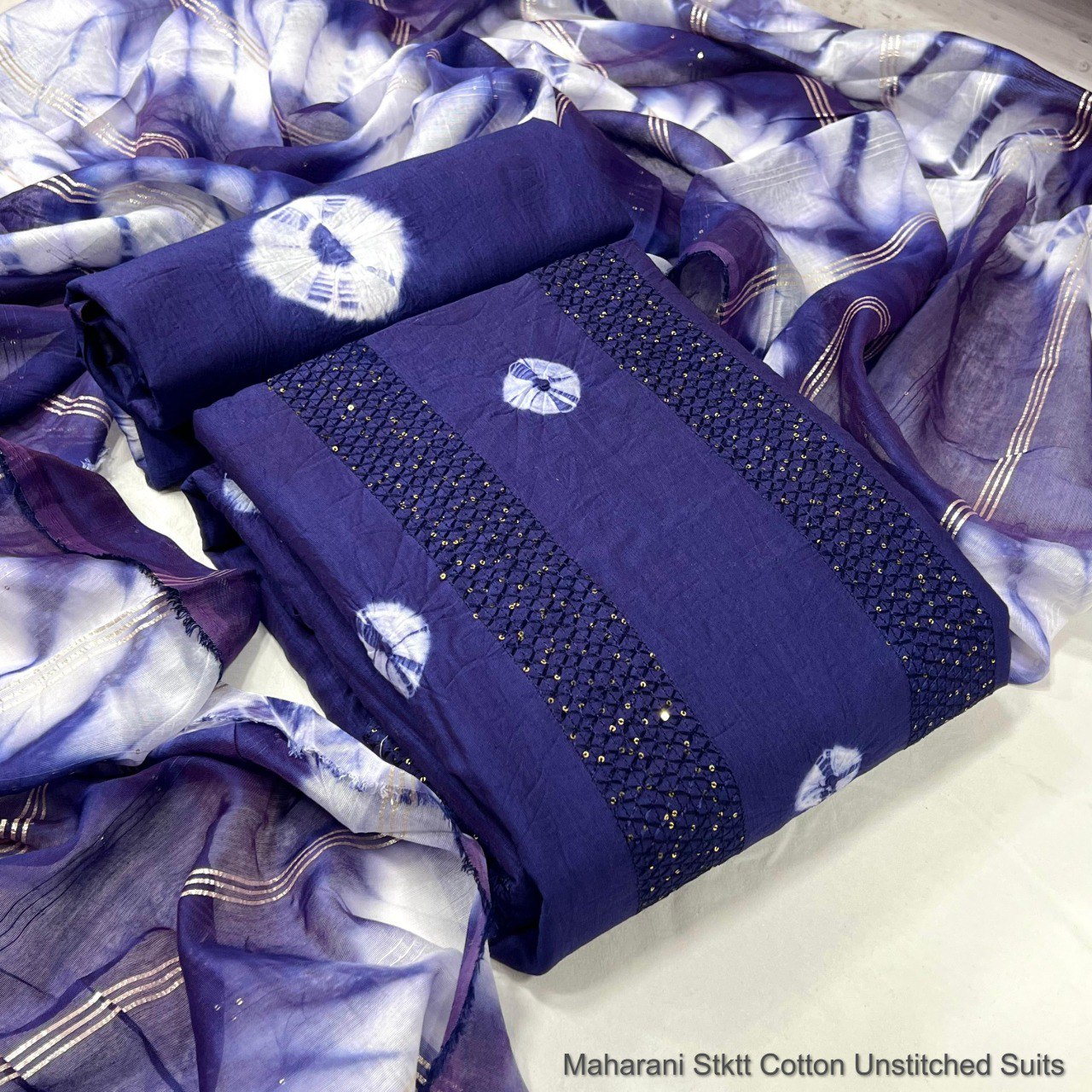 Maharani Stktt Cotton Unstitched Suits