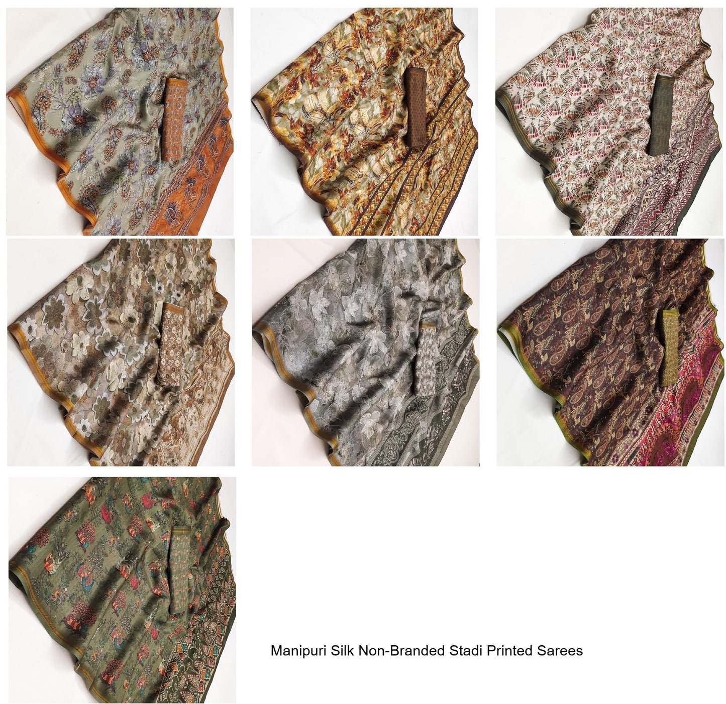 Manipuri Silk Non-Branded Stadi Printed Sarees