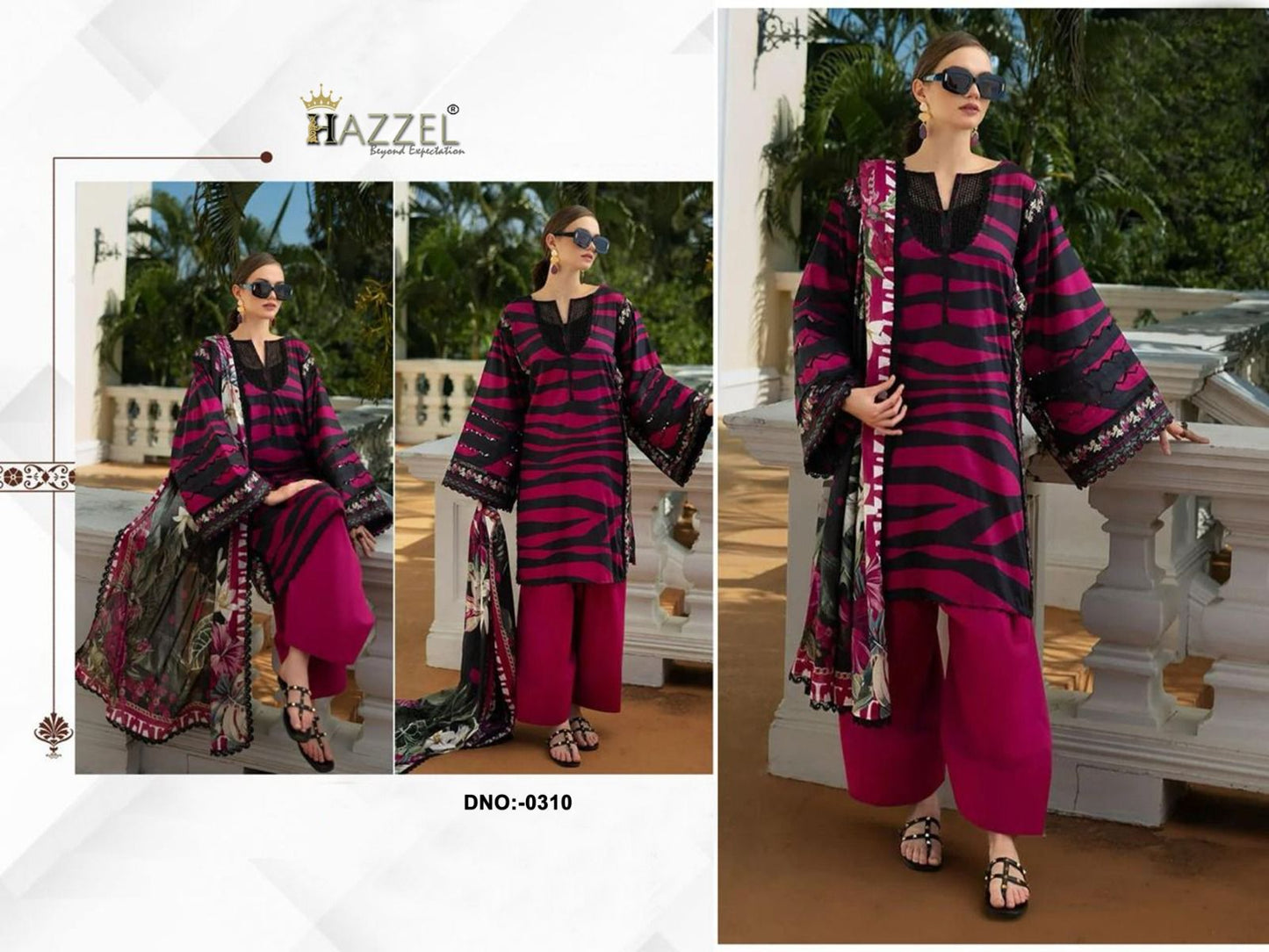 Maria B 0310 Hazzel Printed Pakistani Patch Suits
