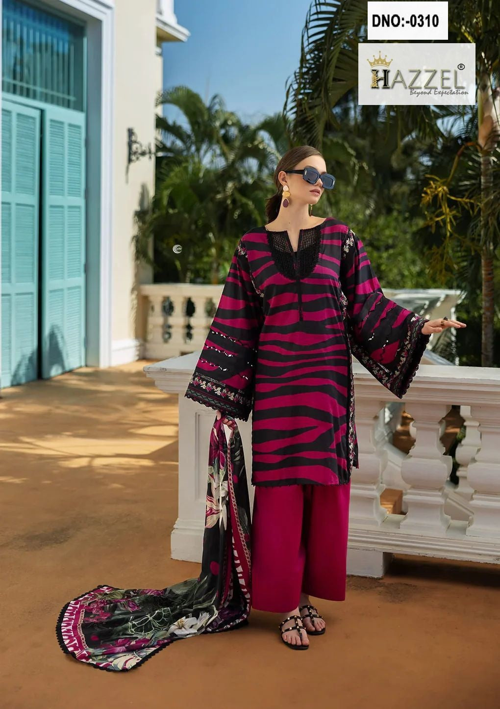 Maria B 0310 Hazzel Printed Pakistani Patch Suits