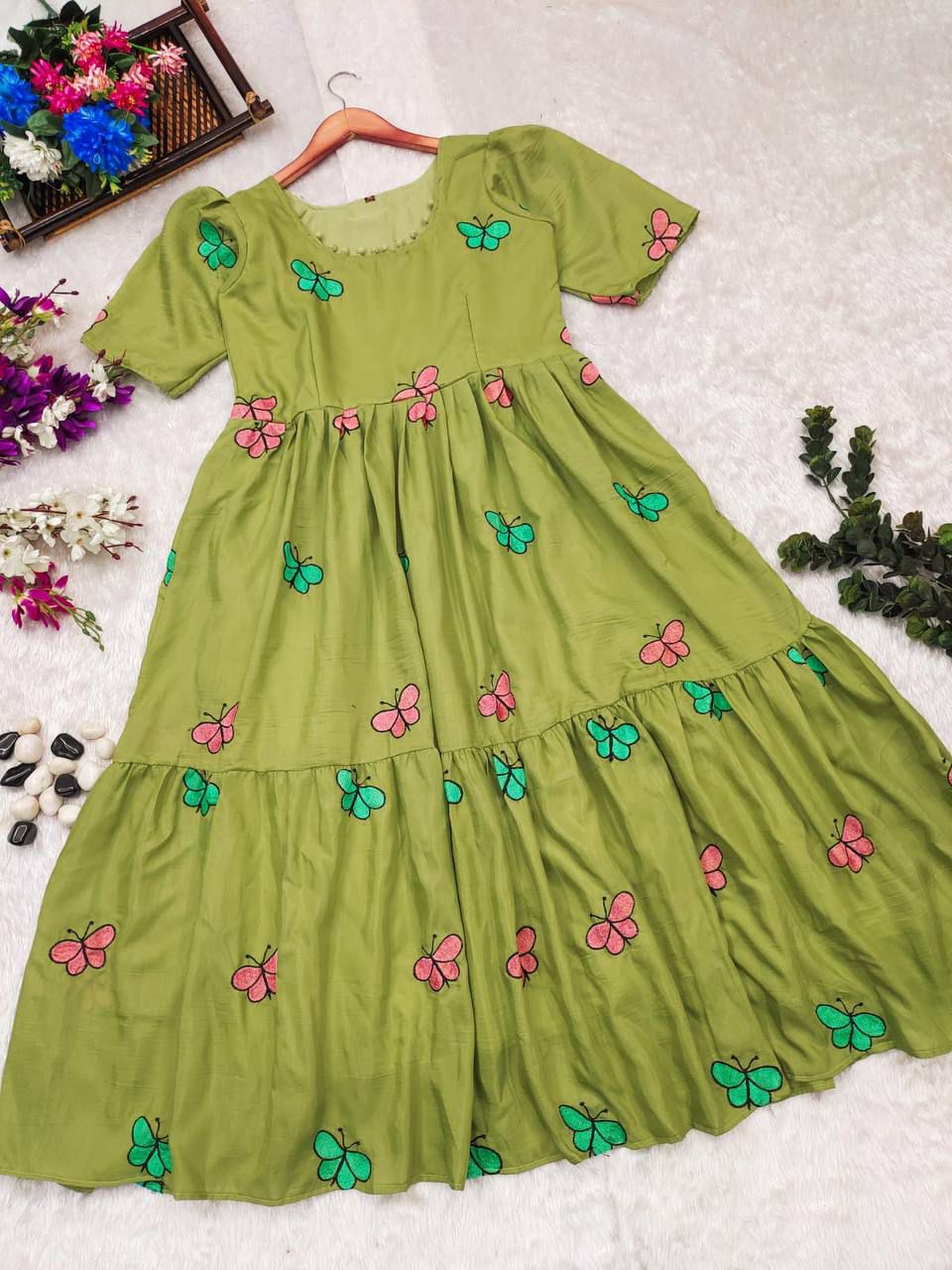 Maska Cotton 1809 Mehndi Qubo Butterfly One Piece