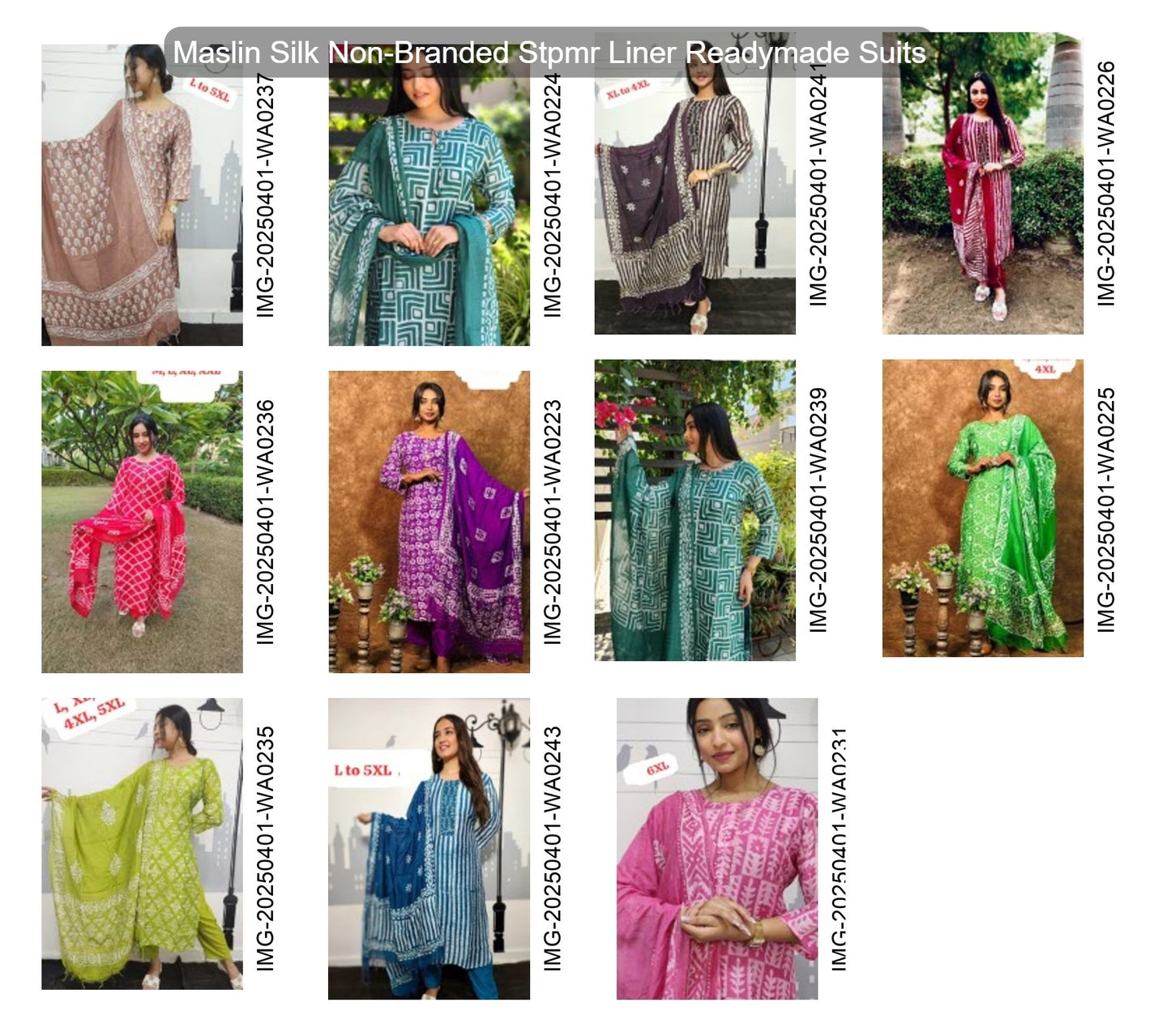 Maslin Silk Non-Branded Stpmr Liner Readymade Suits