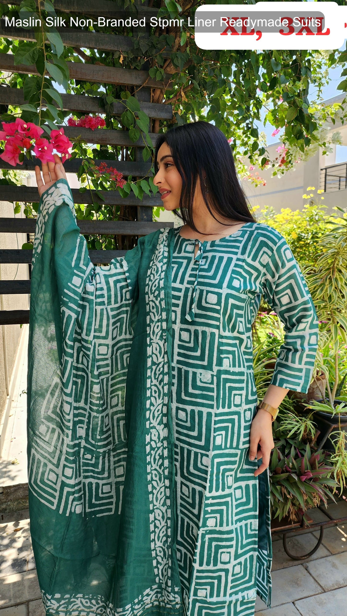 Maslin Silk Non-Branded Stpmr Liner Readymade Suits