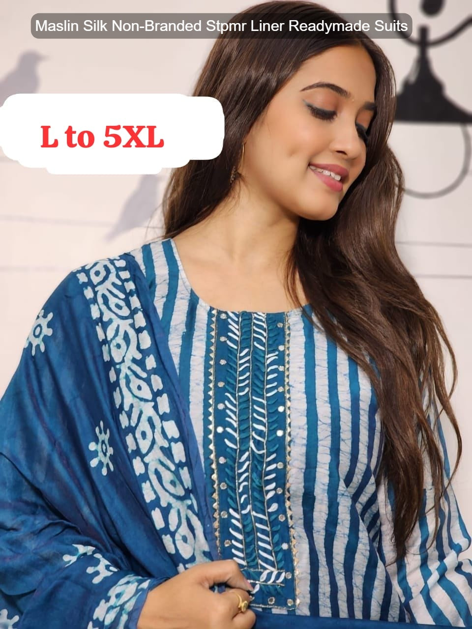 Maslin Silk Non-Branded Stpmr Liner Readymade Suits