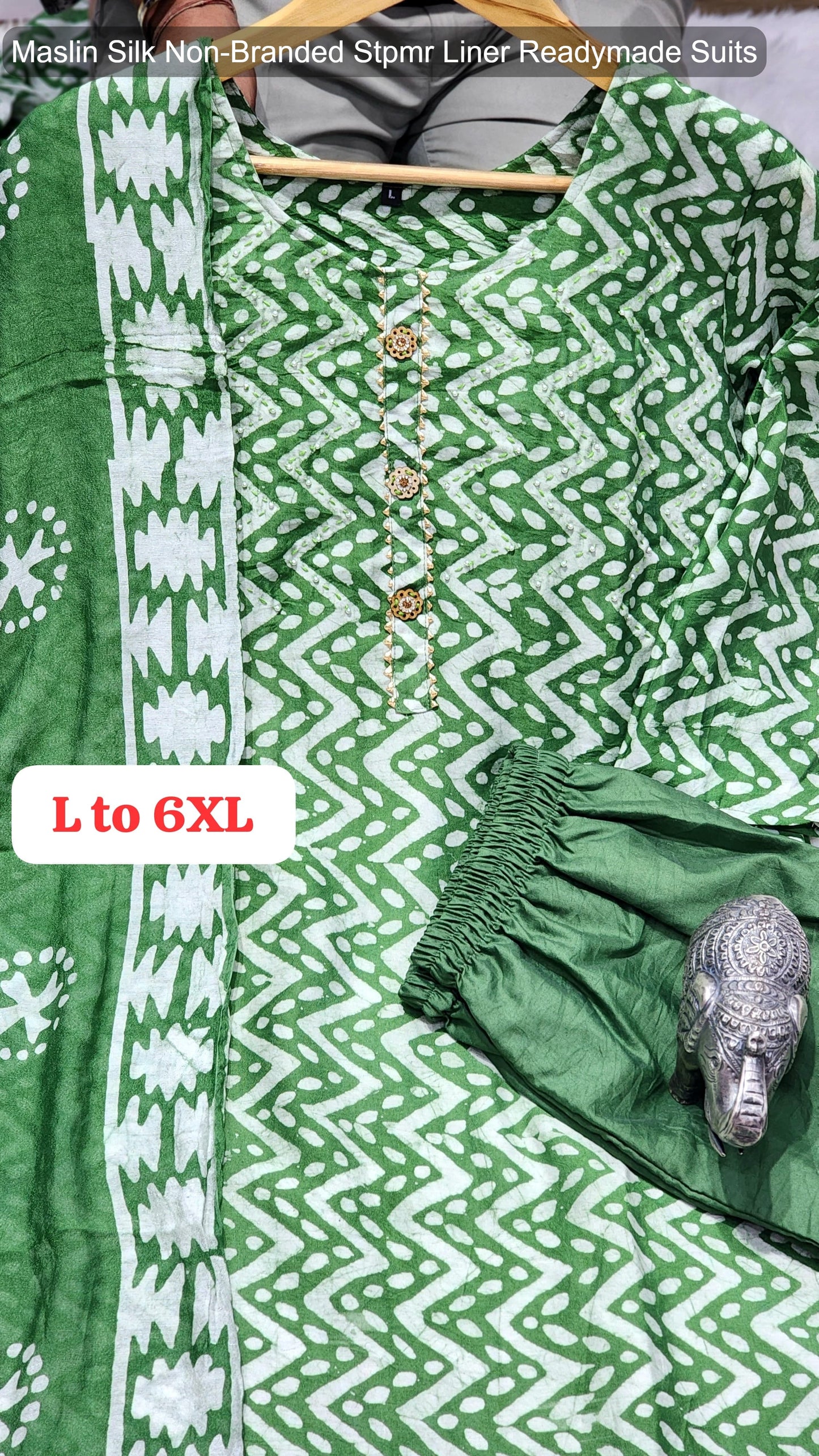 Maslin Silk Non-Branded Stpmr Liner Readymade Suits