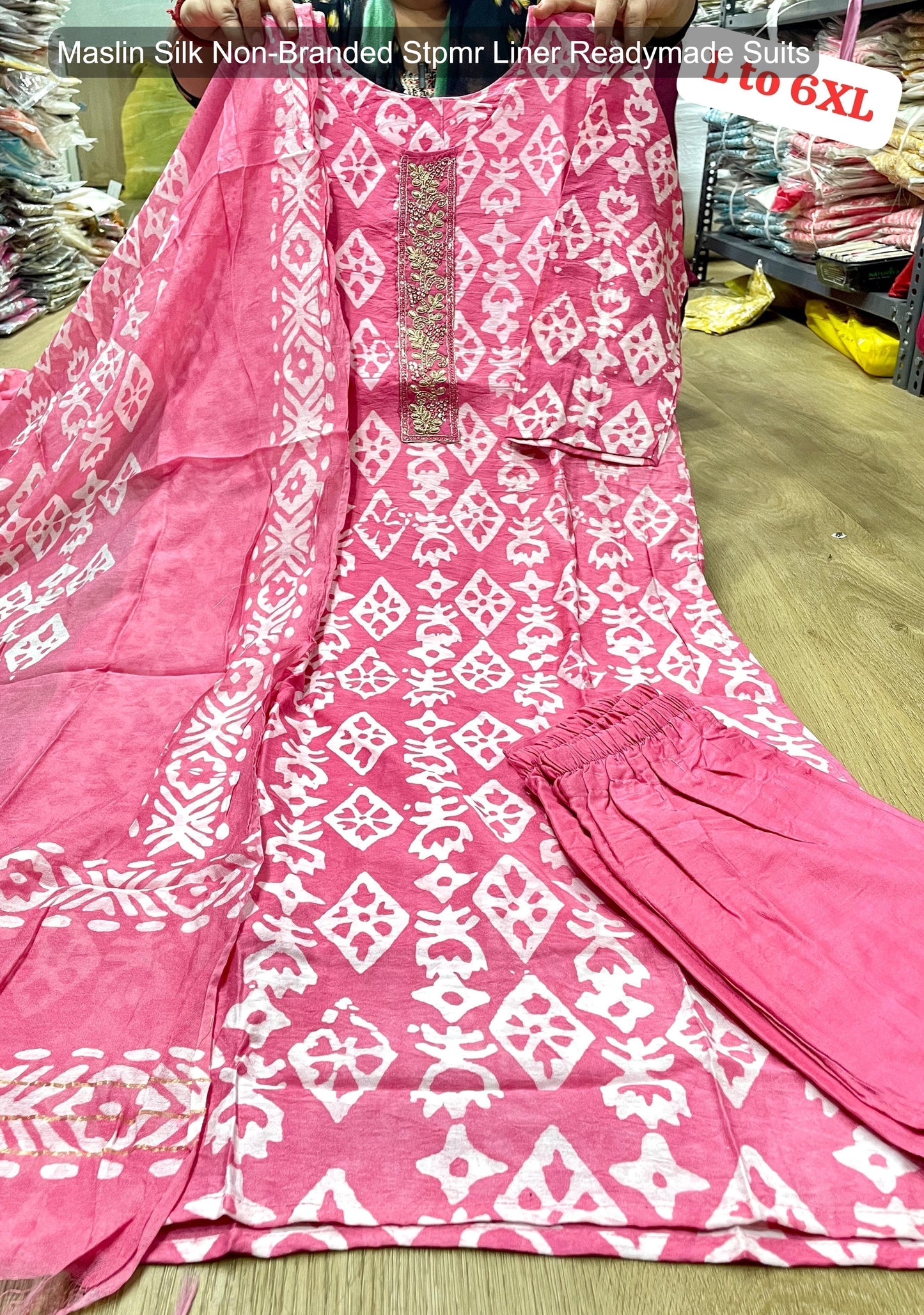 Maslin Silk Non-Branded Stpmr Liner Readymade Suits