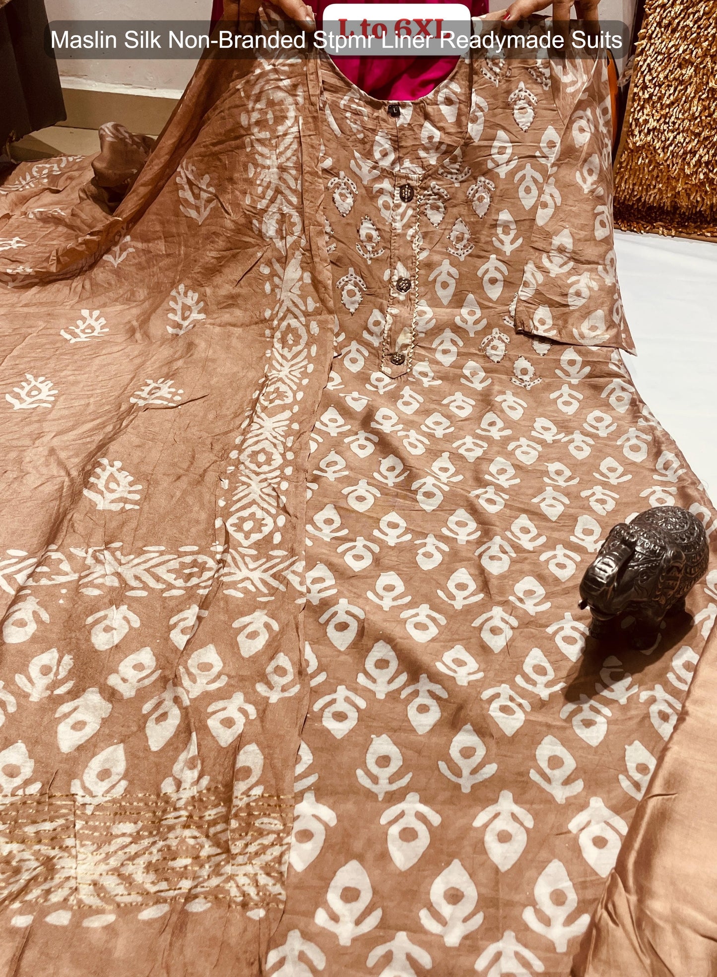 Maslin Silk Non-Branded Stpmr Liner Readymade Suits