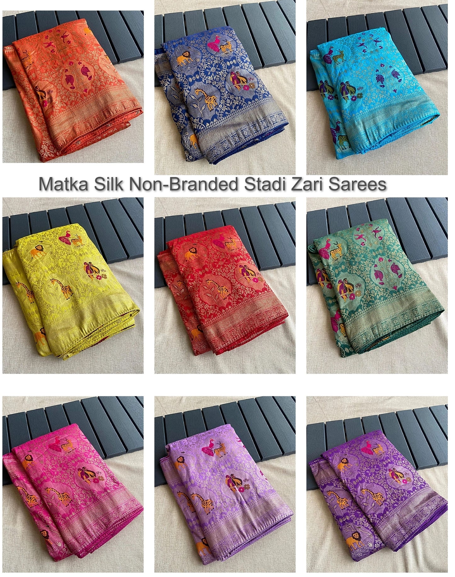 Matka Silk Non-Branded Stadi Zari Sarees