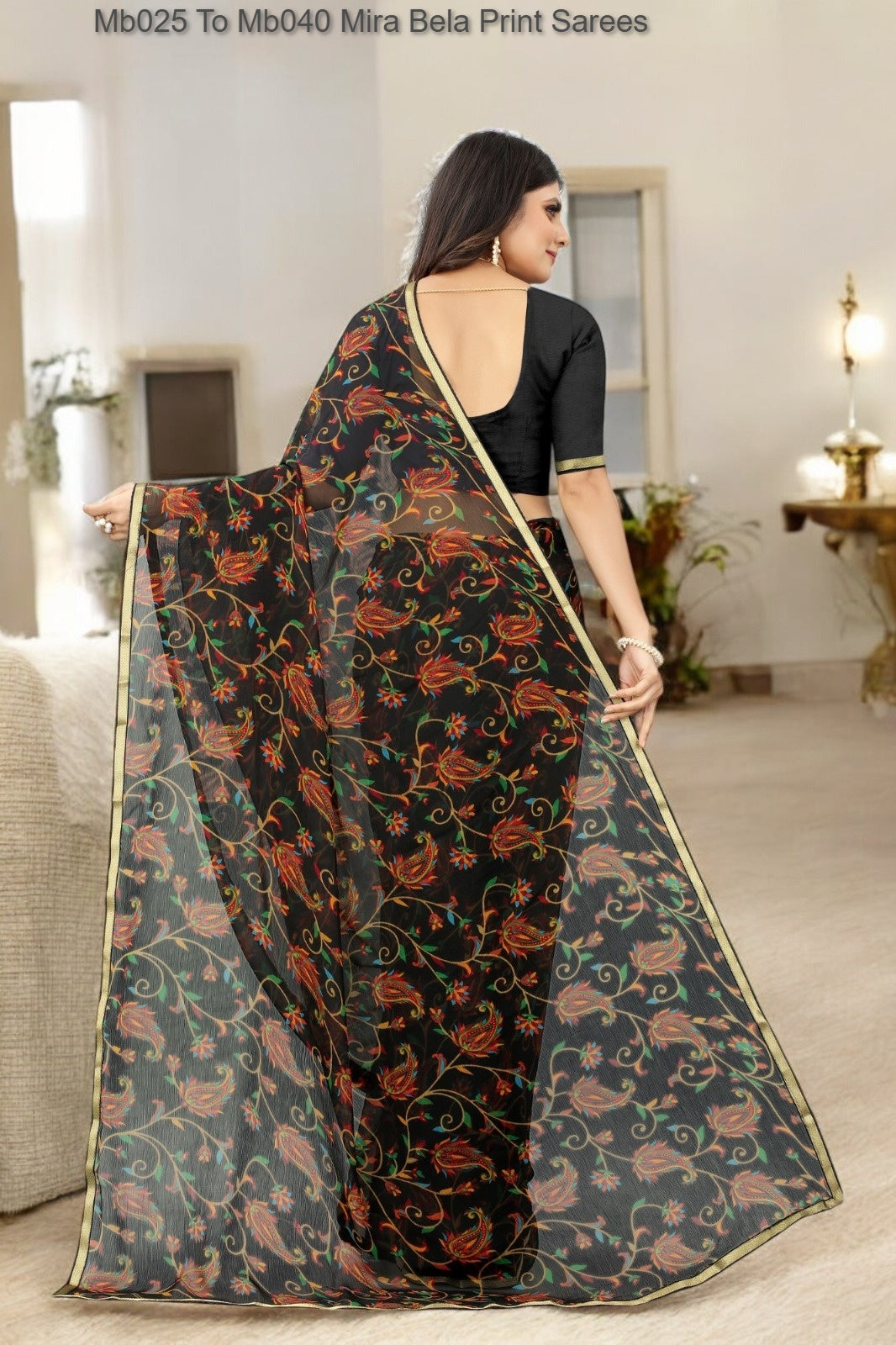 Mb025 To Mb040 Mira Bela Print Sarees