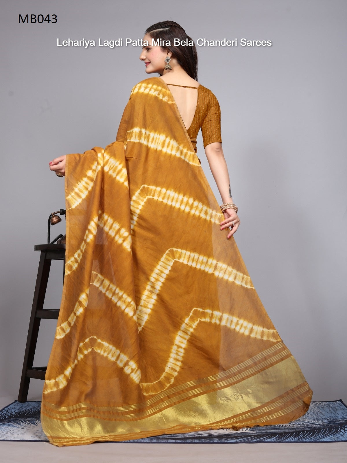 Mb043 Lehariya Lagdi Patta Mira Bela Chanderi Sarees