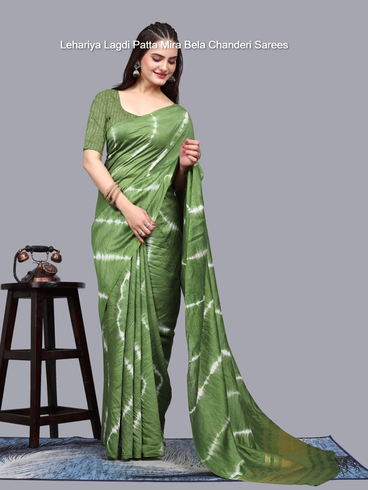 Mb051 Lehariya Lagdi Patta Mira Bela Chanderi Sarees