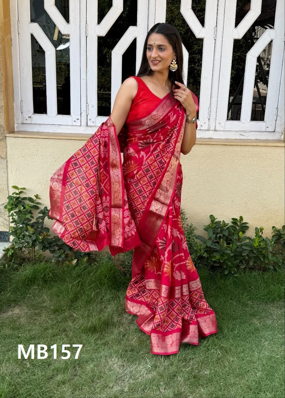 Mb157 Super Silky Mira Bela Dola Silk Sarees