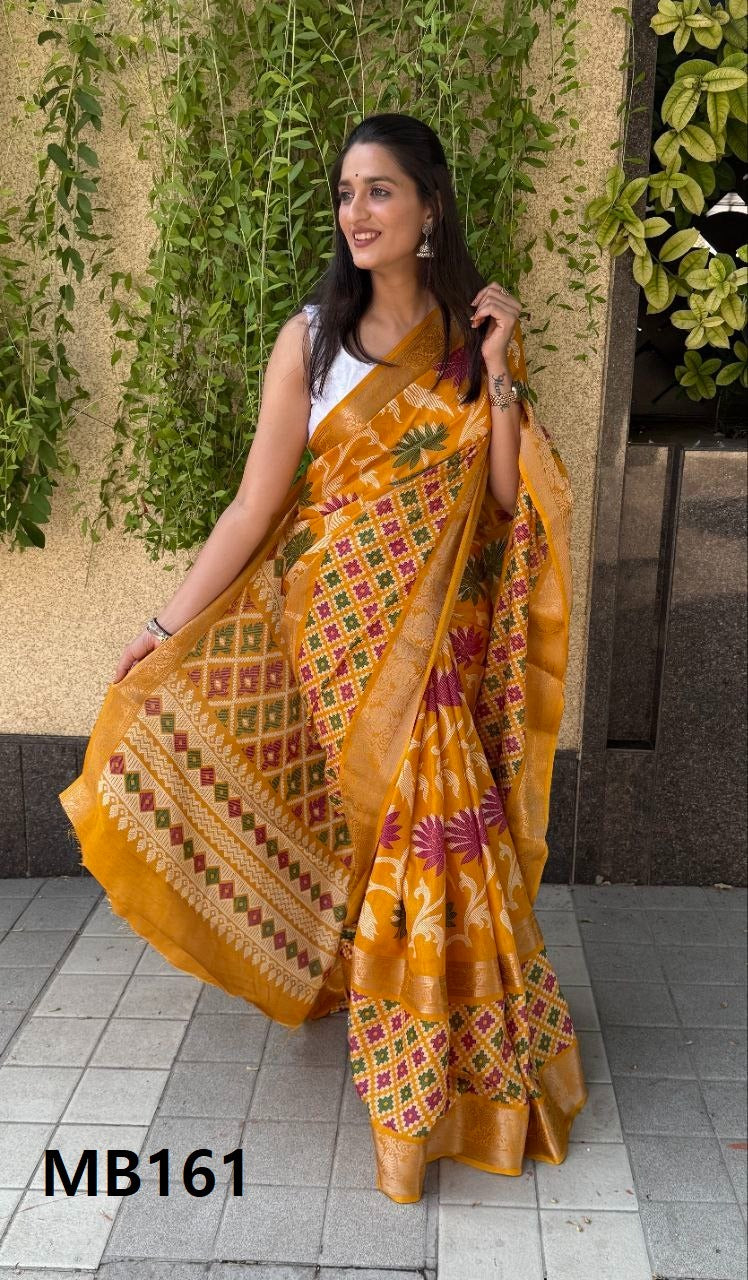 Mb161 Super Silky Mira Bela Dola Silk Sarees