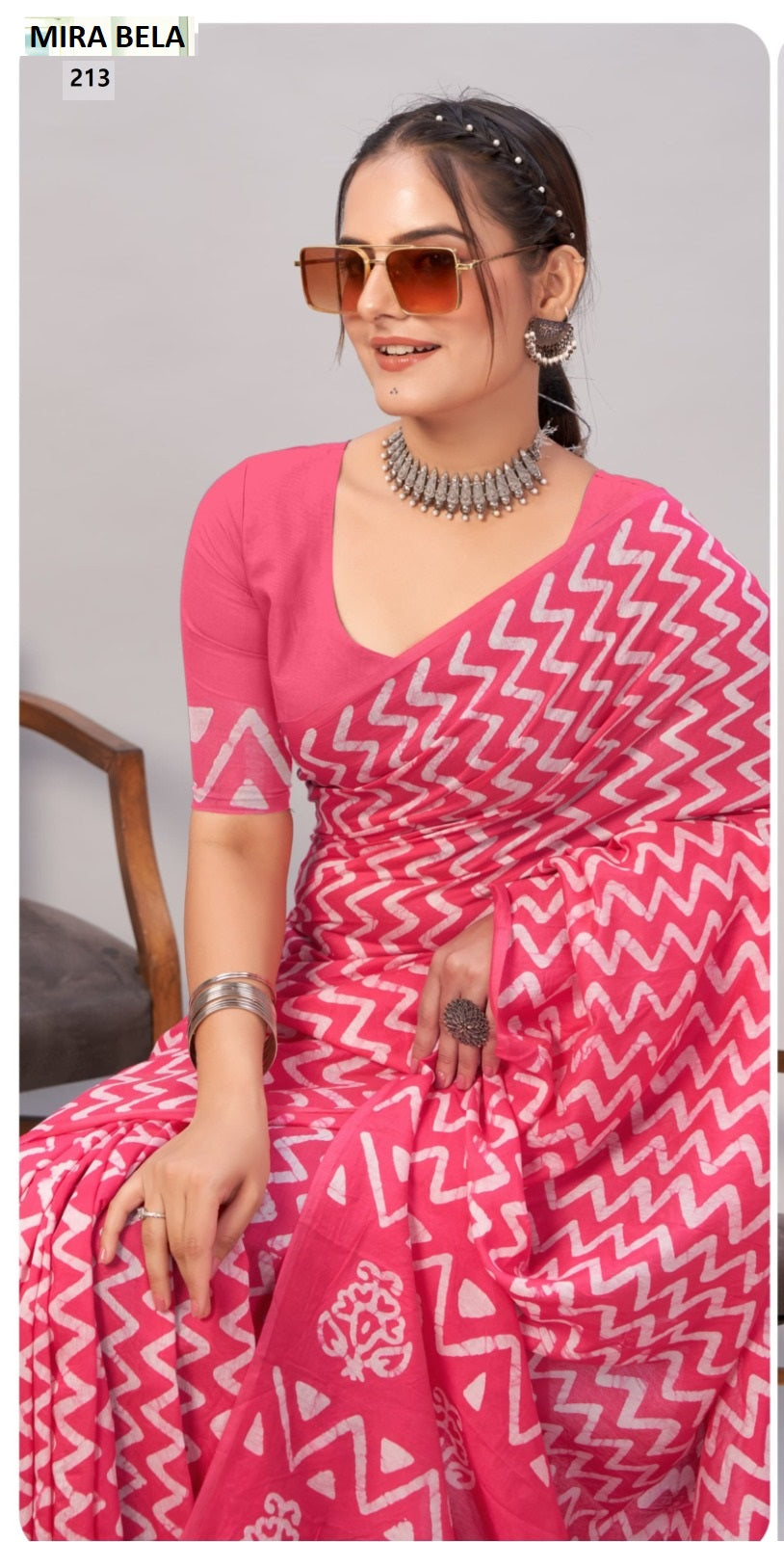 Mb213 Batik Print Mira Bela Cotton Sarees