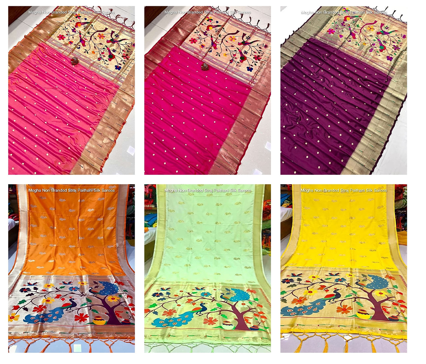 Megha Non-Branded Straj Paithani Silk Sarees