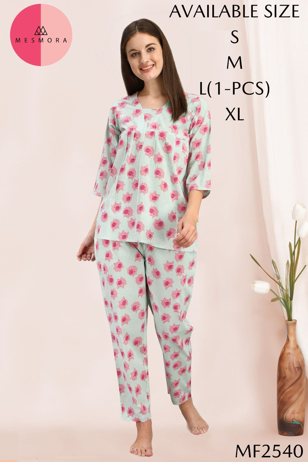 Mf2540 Msm Cotton Night Suits